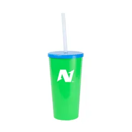 Large Tucan Tumbler With Cap And Straw - Neon Green